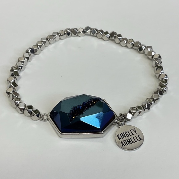 Kinsley Armelle Andrea Collection Silver Ondine Blue Quartz Bracelet - Picture 3 of 4